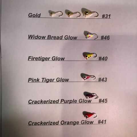 Tungsten Jigs Dropper 3MM 4MM 5MM Assorted Dozen Glow Widow Maker Lures