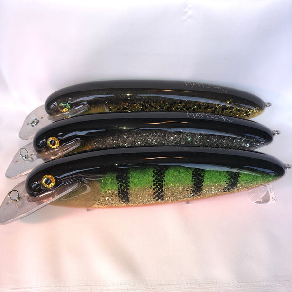 10pc fishing lures crankbait wobble Supernatural Big Baits Mattlock 10" & 12" | Musky Trolling Crankbait