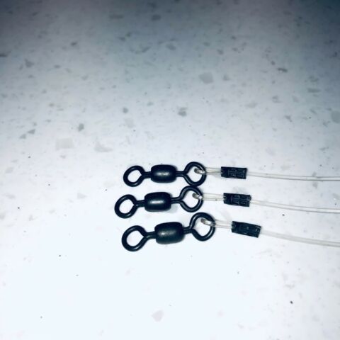 40LB 9" Fluorocarbon Fishing Leader Crane Swivel Pro Fishing Source 