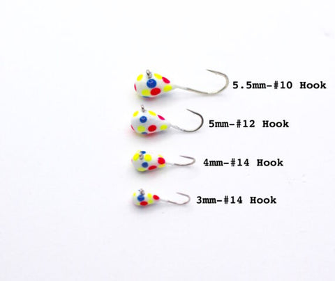 Tungsten Jigs Dropper 3MM 4MM 5MM Assorted Dozen Glow Widow Maker Lures
