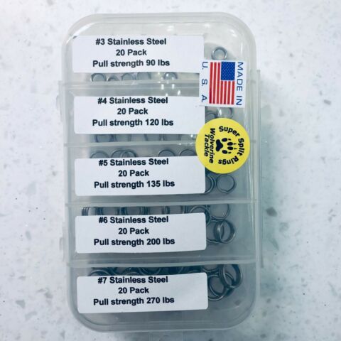Split Rings & Kits in St Steel & Zinc Nickel from Wolverine Tackle