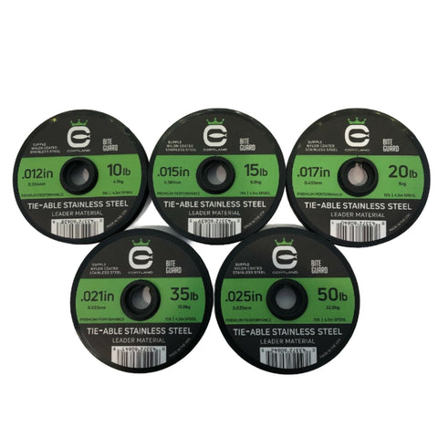 Tie-able Stainless Steel Leader Material 10lb to 50lb Cortland Line Co