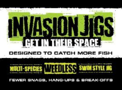 invasion tackle weedless jigs card