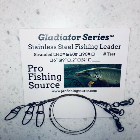Stainless Steel Stranded WR BB Swivel Fishing Leader 3 Pack