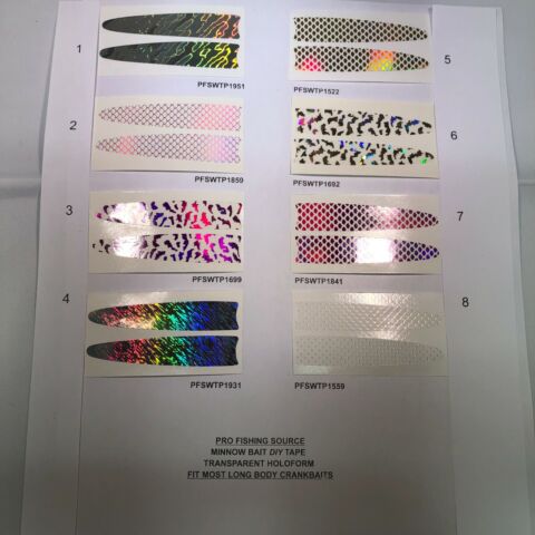 Crankbait Tape Transparent Holoform DIY 8 Colors Minnow Baits